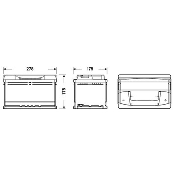 Akumulator EXIDE EXCELL 71Ah 670A P+