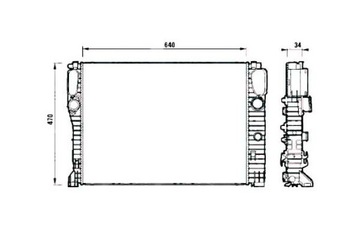 Радіатор MERCEDES E-Class W211 02 -, CLS 05-NRF