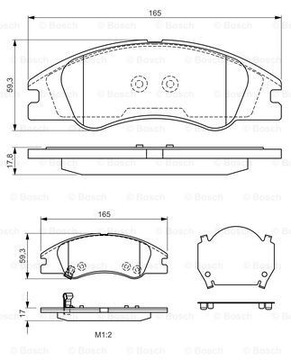 Гальмівні колодки передня BOSCH KIA CERATO 2.0 CRDi