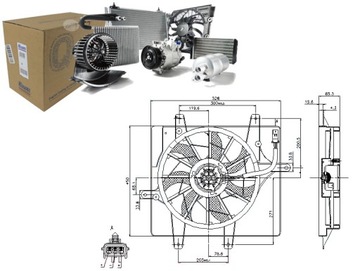 WENTYLATOR CHŁODNICY (Z OBUDOWĄ) CHRYSLER PT CRUIS