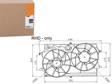 ВЕНТИЛЯТОР РАДІАТОРА NRF 1072555 1069390 1075130 1