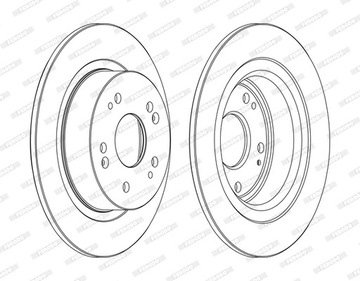 TARCZE HAMULCOWE TYŁ FERODO DDF1776C