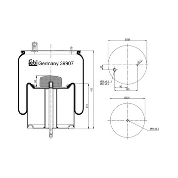FEBI ПНЕВМОПІДВІСКИ ВАНТАЖІВКА 39907