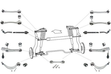 Важіль підвіски комплект Audi A4 B9 Lemforder