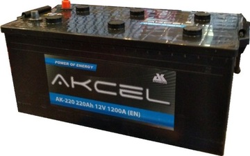 Акумулятор AKCEL 220ah, 220 Ah, 1200 a