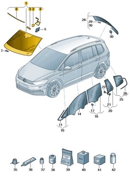 ЛОБОВОЕ СТЕКЛО VW TOURAN OE 5TA845011ARNVB