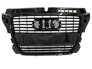 Решітка радіатора Audi A3 8P LIFT 2008r-12R весь чорний