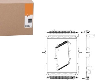 РАДИАТОР ДВИГАТЕЛЯ NRF 5001867210 7421699253 742077