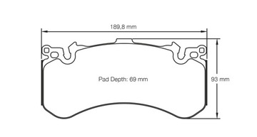 PAGID RACING RSC1 колодки передні AUDI S6 C7 S7 4g8