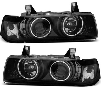 Reflektory Lampy kpl Black Czarne Tuning Bmw 3 e36