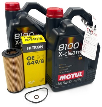 FILTR OLEJU + MOTUL 5W30 10L BMW E60 E61 525d 530d