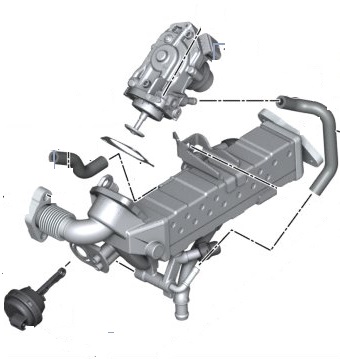 Радіатор вихлопних газів BMW F25 F15 F26 2.0 dx/2.5 d B47 OE