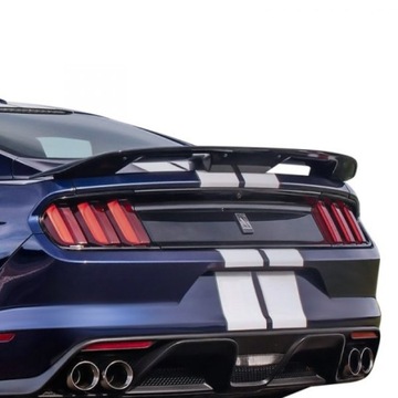 Спойлер Елерон закрилки Ford Mustang 15 + GT500 Shelby Style чорний глянець