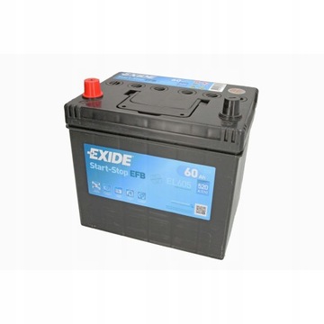 Akumulator EXIDE EFB 60Ah 520A L+