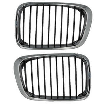 BMW 3 E46 98-01 ATRAPA NERKA GRILL CHROM + CZARNY