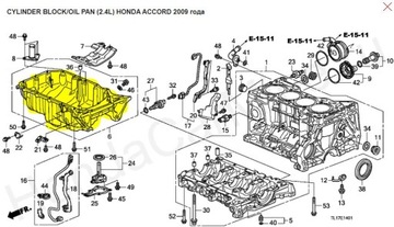 Honda Accord VIII miska oleju k24z3 z czujnikiem