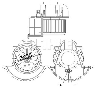 AB 113 000S MAHLE оригінальний внутрішній вентилятор