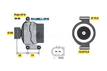 ГЕНЕРАТОР BOSCH 5705EA 9676143580 9658144680 9676