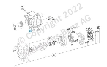 Комплект заміни генератора W203 Mercedes-Benz OE