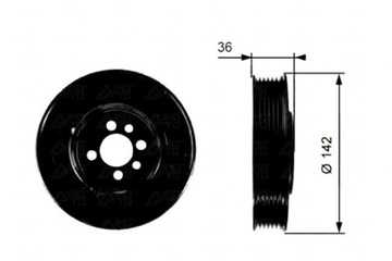 Ворота шкив коленчатого вала AUDI A3 A4 A6 TT