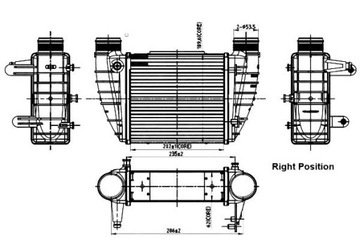 INTERCOOLER VW AUDI A4 2,0 TFSI 04- NRF