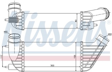 Nissens 96609 охолоджувач наддувного повітря