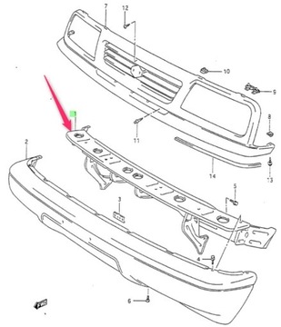 Belka Zderzaka Przód Suzuki