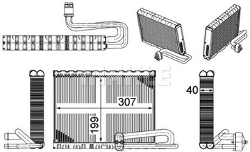 MAHLE AE 121 000P Parownik, klimatyzacja