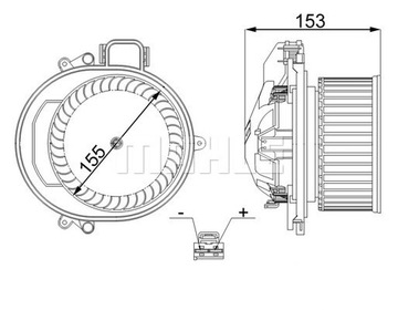 AB 257 000S MAHLE оригінальний вентилятор інтер'єру