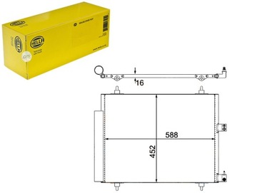HELLA КОНДЕНСАТОРНИЙ РАДІАТОР КОНДИЦІОНЕРА 6455AP 1489