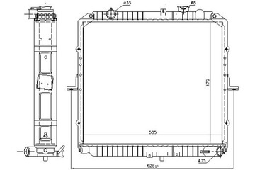 CHŁODNICA SILNIKA KIA K2500 2.5D 01.03- NISSENS