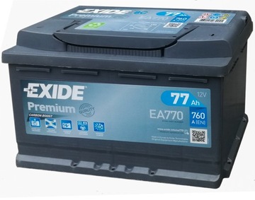 Exide PREMIUM EA770 77Ah 760A