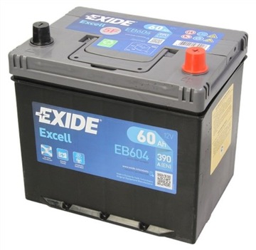 Батарея EXIDE EXCELL 60Ah 390A EB604 60 Ah лодка