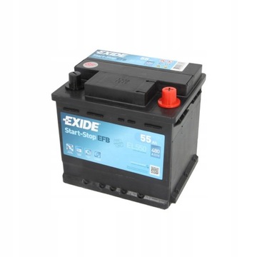 Батарея EXIDE EFB 55AH 480A P+