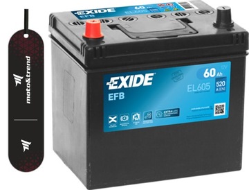 БАТАРЕЯ EXIDE EFB 60AH 520A L + EL605