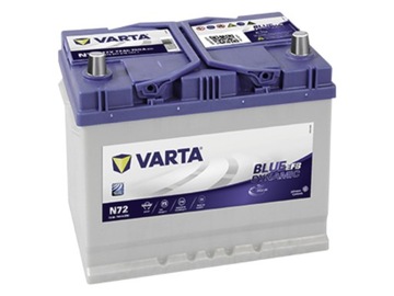 Akumulator Varta BlueD EFB 12V 72Ah 760A P+ N72