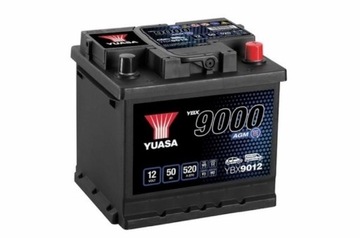 Akumulator 12V 50Ah 520A P+ AGM Start-Stop YUASA