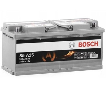 Akumulator Bosch AGM 12V 105Ah 950A P+ S5A15