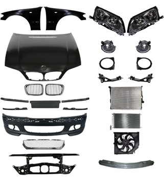 BMW E46 M пакет 01-06 бампер ремінь Маска лампа