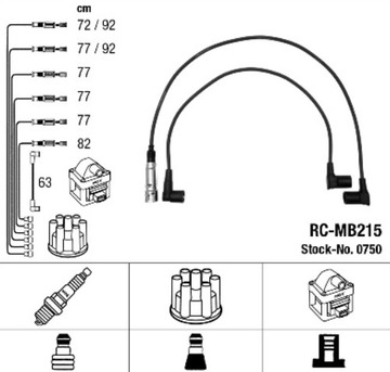 Дроти запалювання NGK RC-MB215 S-Class W126 SL