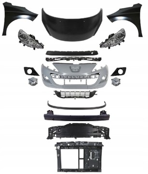 PEUGEOT 207 LIFT 2009-2013 KOMPLETNY PRZÓD MASKA