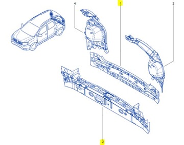 ЗАДНІЙ ПОЯС ЧВЕРТЬ DACIA DUSTER II 18 -