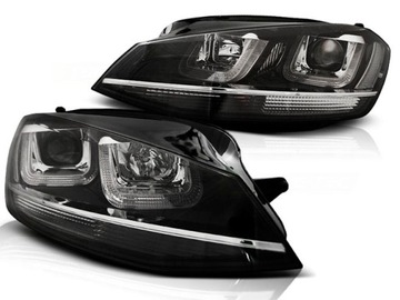 LAMPY REFLEKTORY VW GOLF VII 7 12-17 BLACK LED DRL