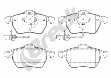 Тормозные колодки передние BRECK AUDI A4 1.8 T