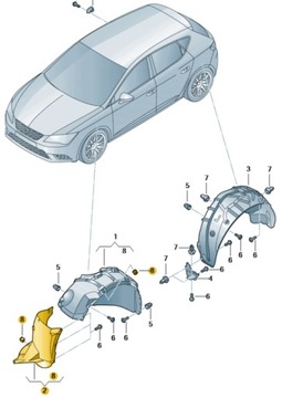 NADKOLE PRZEDNIE SEAT LEON 5F0854815L ORYGINAŁ