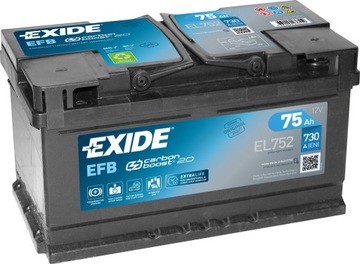 EXIDE EFB EL752 75AH 730A START-STOP