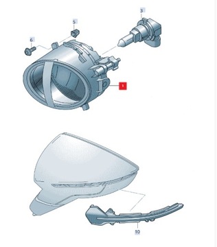 Halogen przeciwmgielny prawy Seat Altea Arona