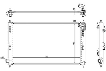 CHŁODNICA SILNIKA CITROEN C4 AIRCROSS C-CROSSER C-