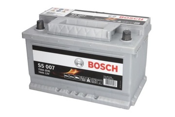 Akumulator BOSCH S5 007 (74Ah/750A, prawy +, B13)