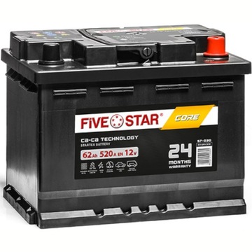 AKUMULATOR FIVE STAR 12V 62AH 520A 57-030 P+